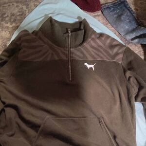 PINK Victoria's Secret Olive Green Pullover Jacket